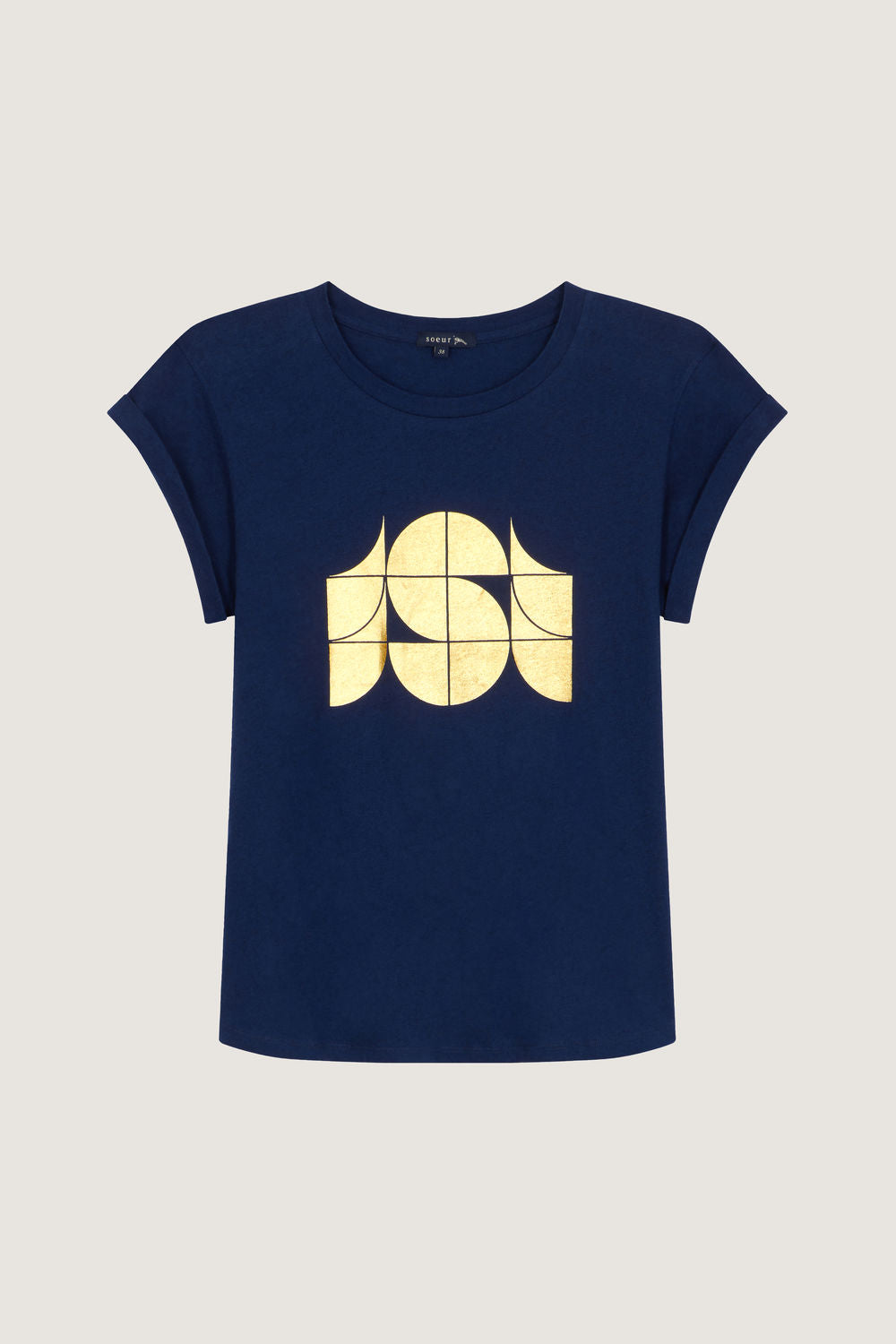 NAVY _ Tee-Shirt Valentin en coton - Navy