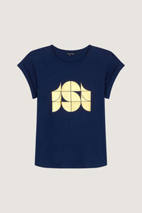 NAVY _ Tee-Shirt Valentin en coton - Navy