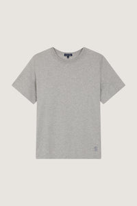 GRIS CHINE _ Tee-Shirt Basic en coton - Gris chine