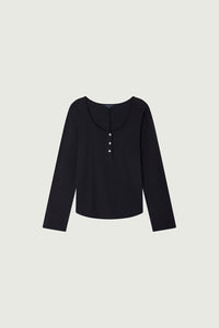NOIR TSHIRT MANCHES LONGUES AURELIA