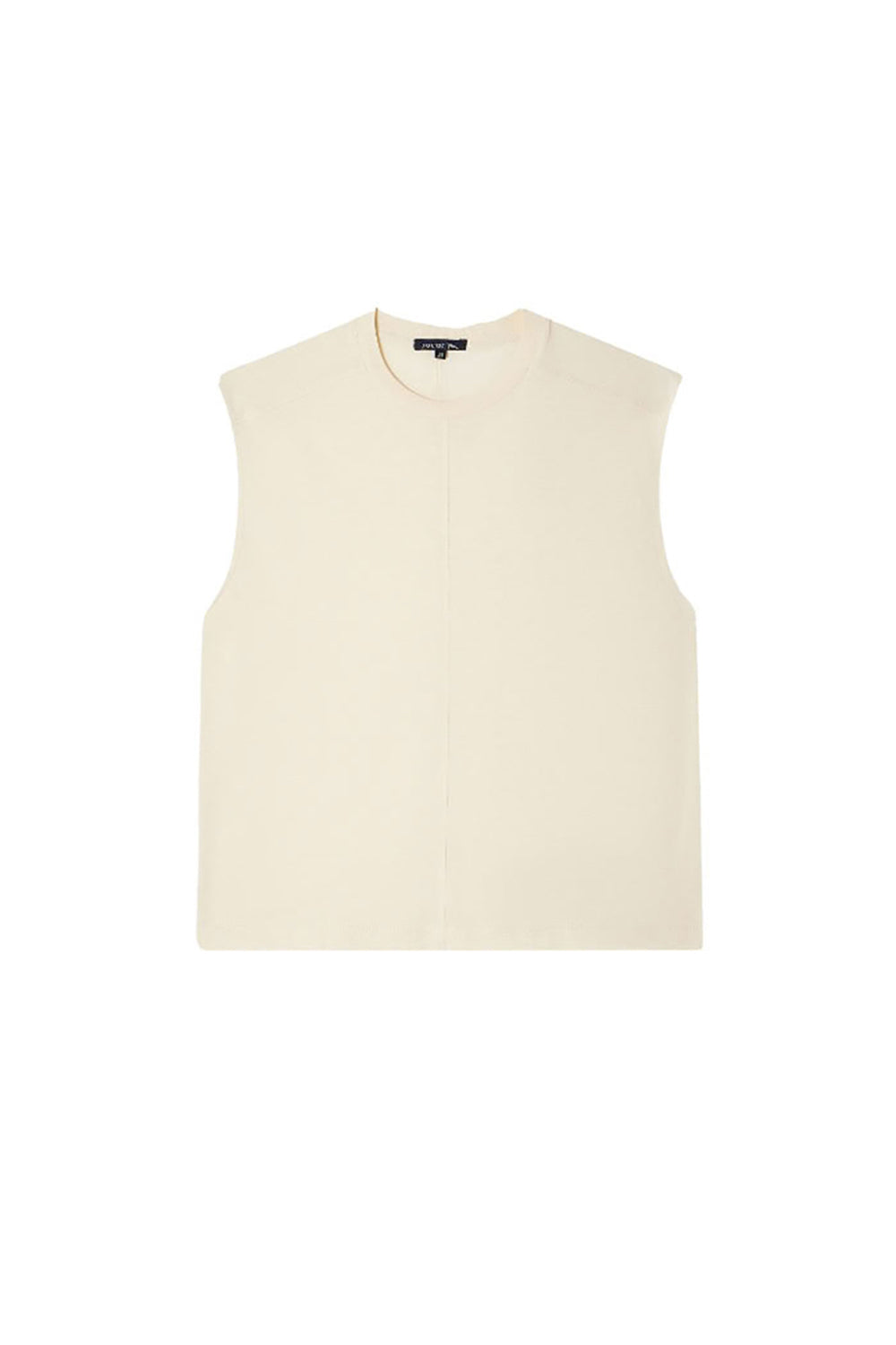 T-shirt Apolline sans manches en coton - Écru