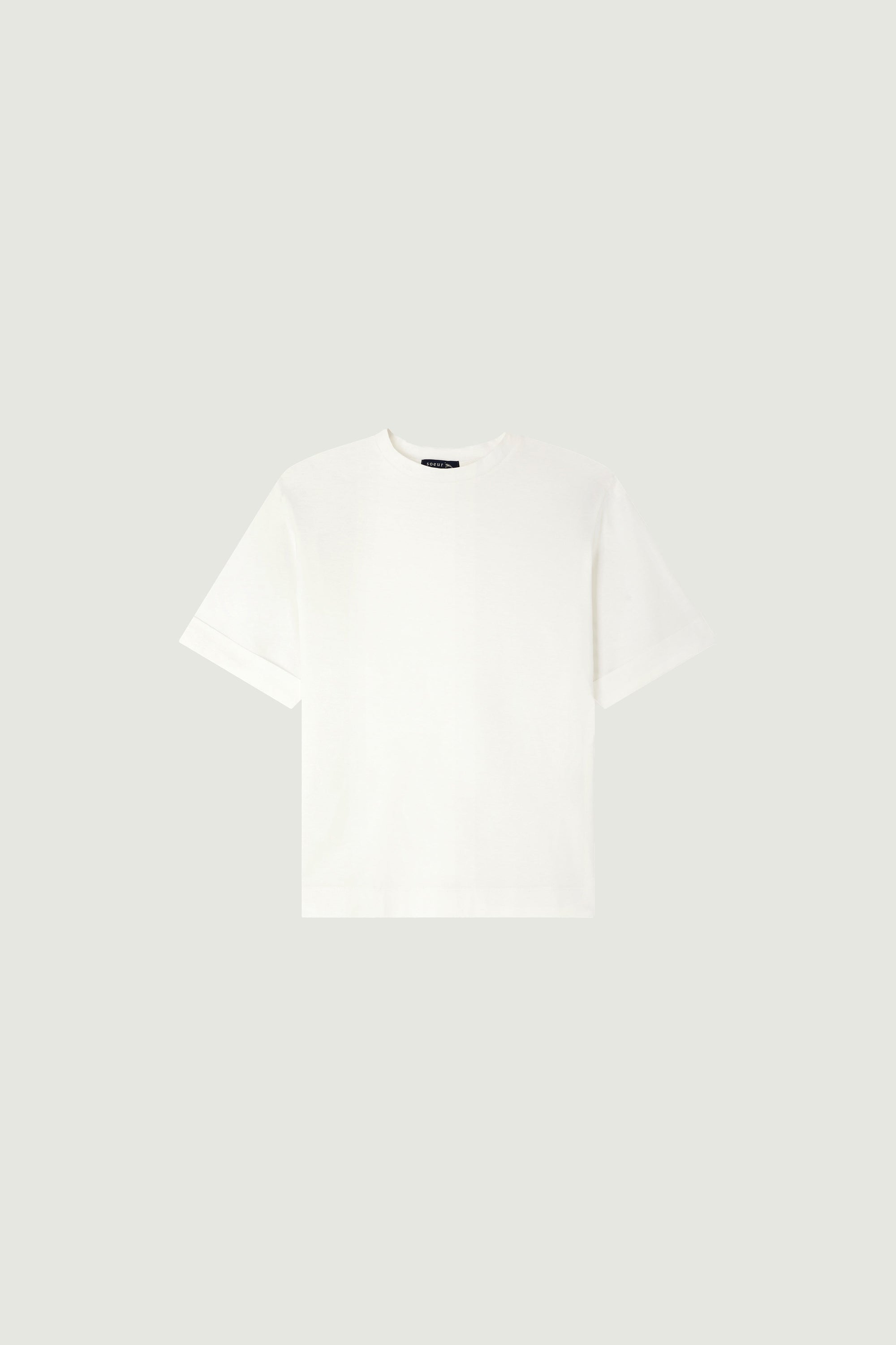 BLANC TSHIRT MANCHES COURTES AMA