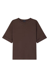 Ama short-sleeved cotton T-shirt - Brown