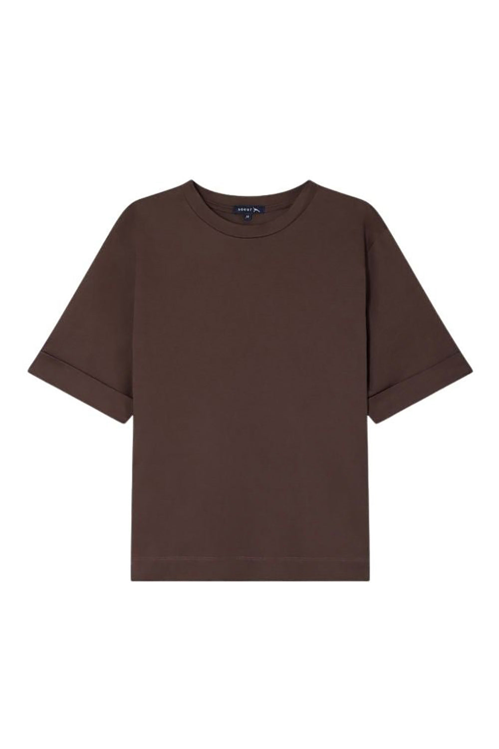 T-shirt Ama à manches courtes en coton - Marron