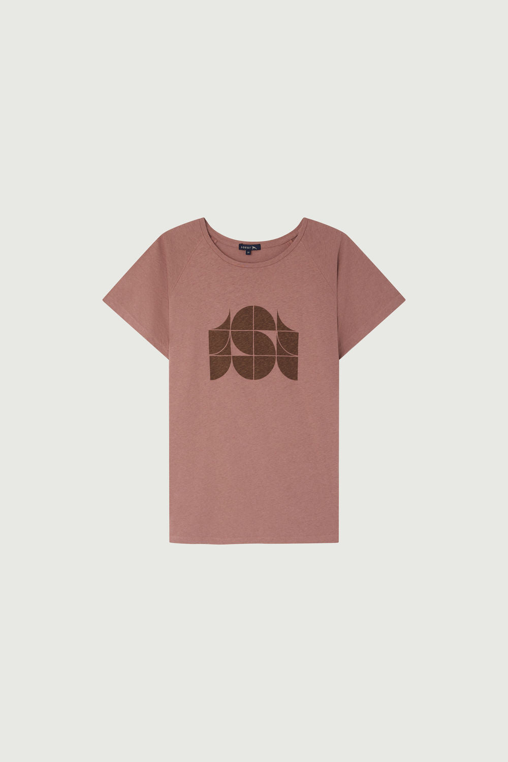 VIEUX ROSE TSHIRT MANCHES COURTES VAL