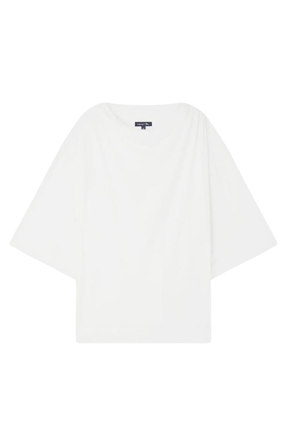 Dakota short-sleeved cotton blouse - White