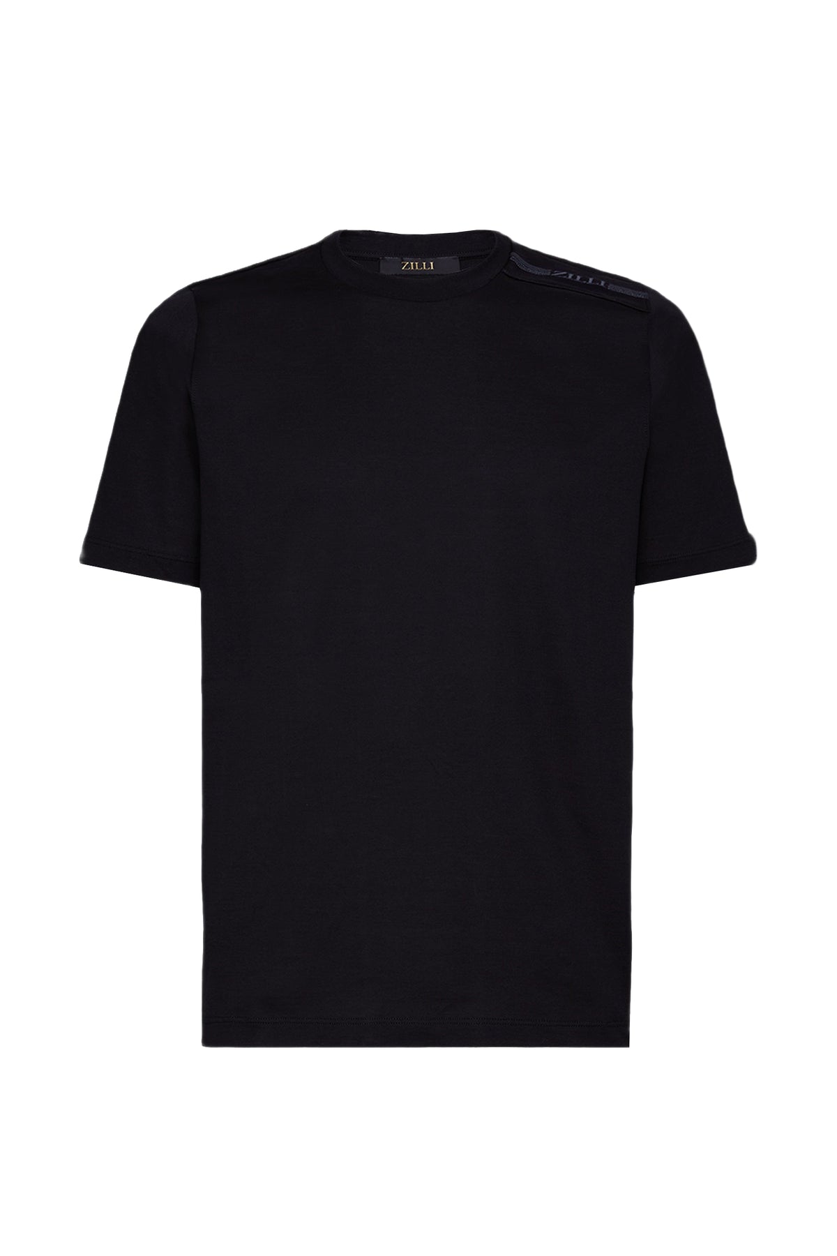 T-shirt à broderie et logo - Black