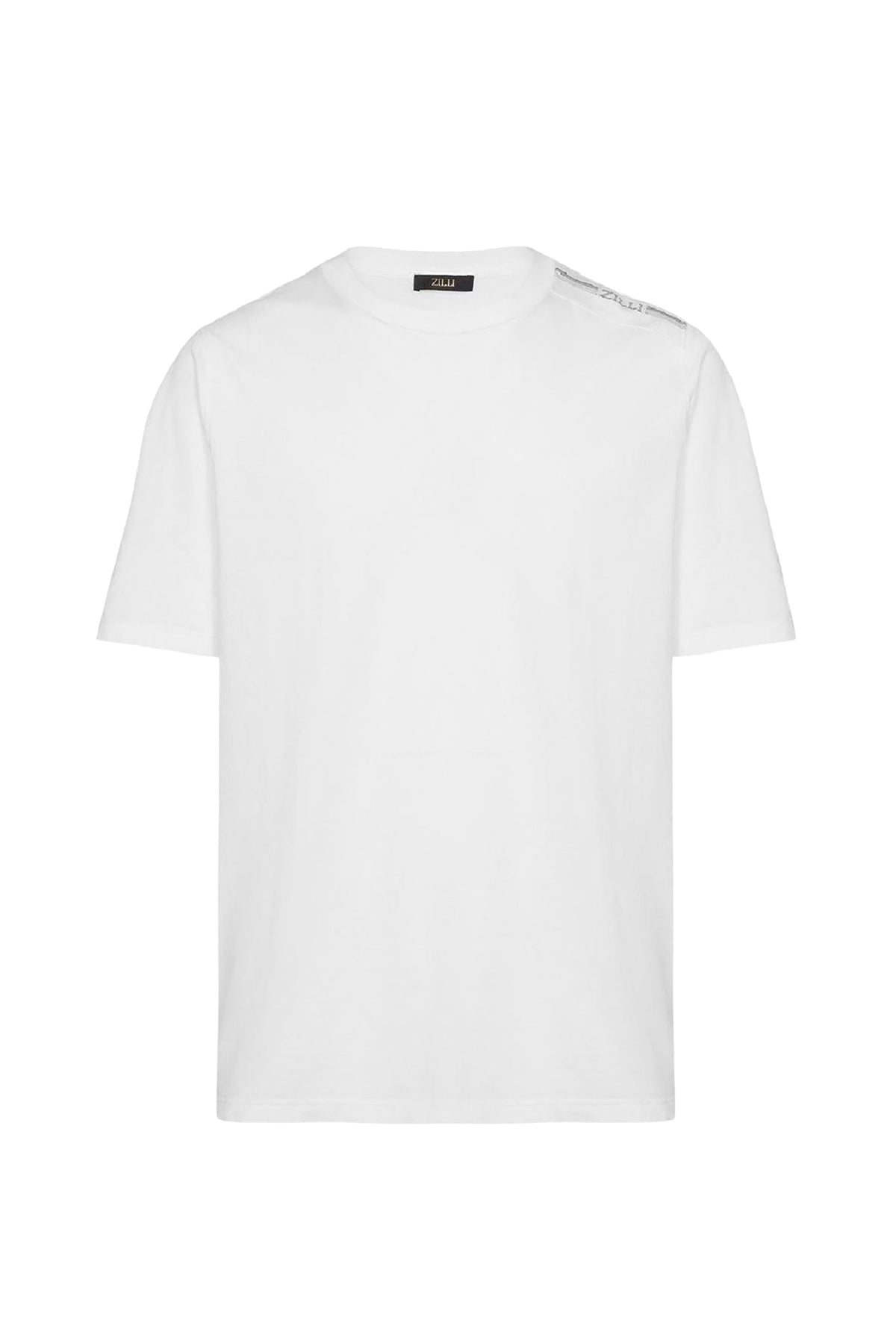 T-shirt with embroidery and logo - White