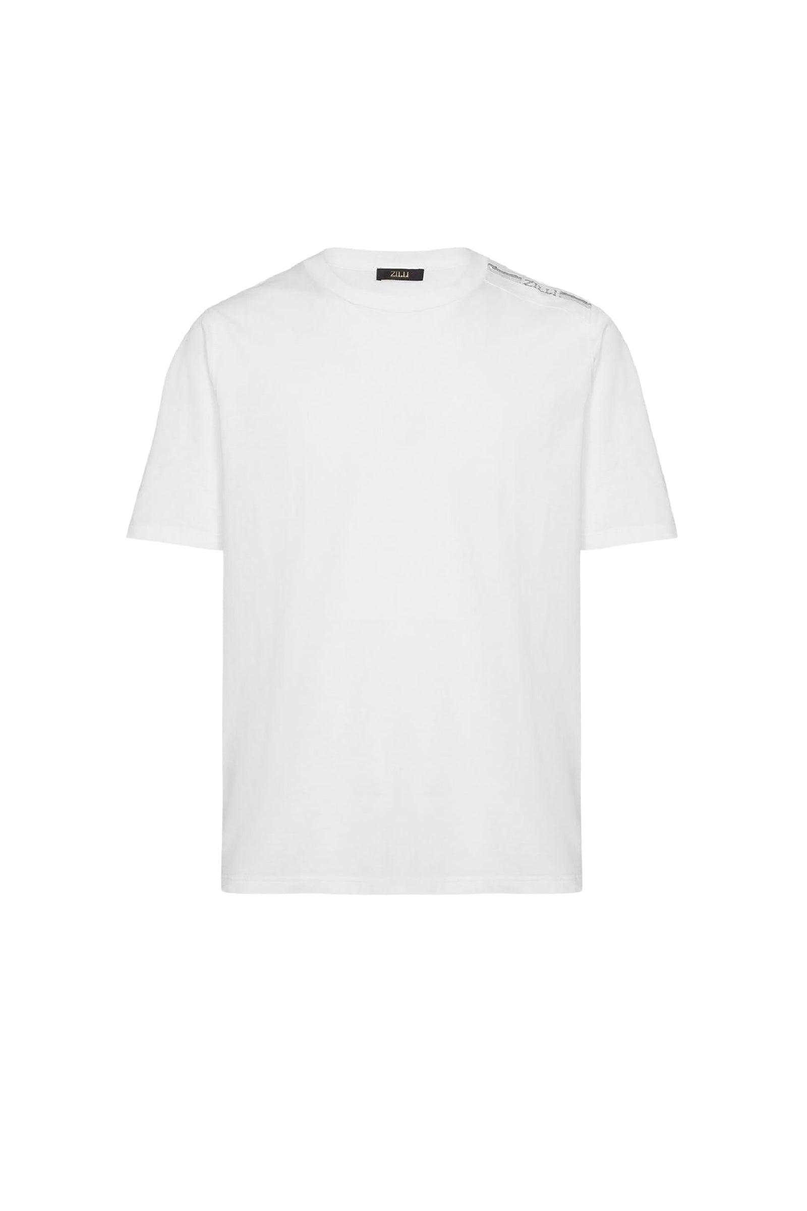 T-shirt à broderie et logo - Blanc