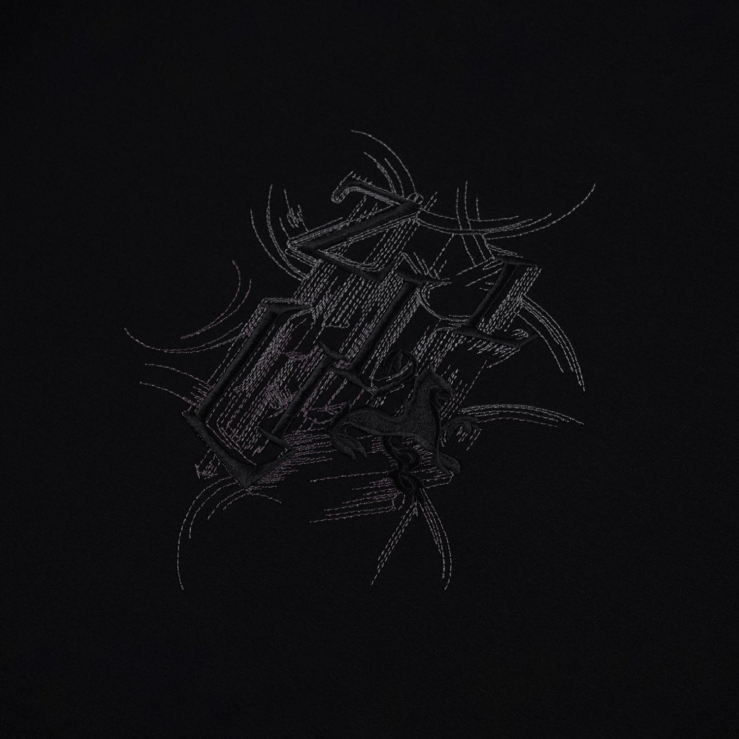T-shirt à broderie - Noir