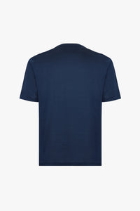 T-shirt à broderie texturé en cuir exotique - Bleu