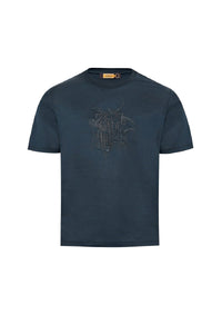 T-shirt à broderie - Bleu
