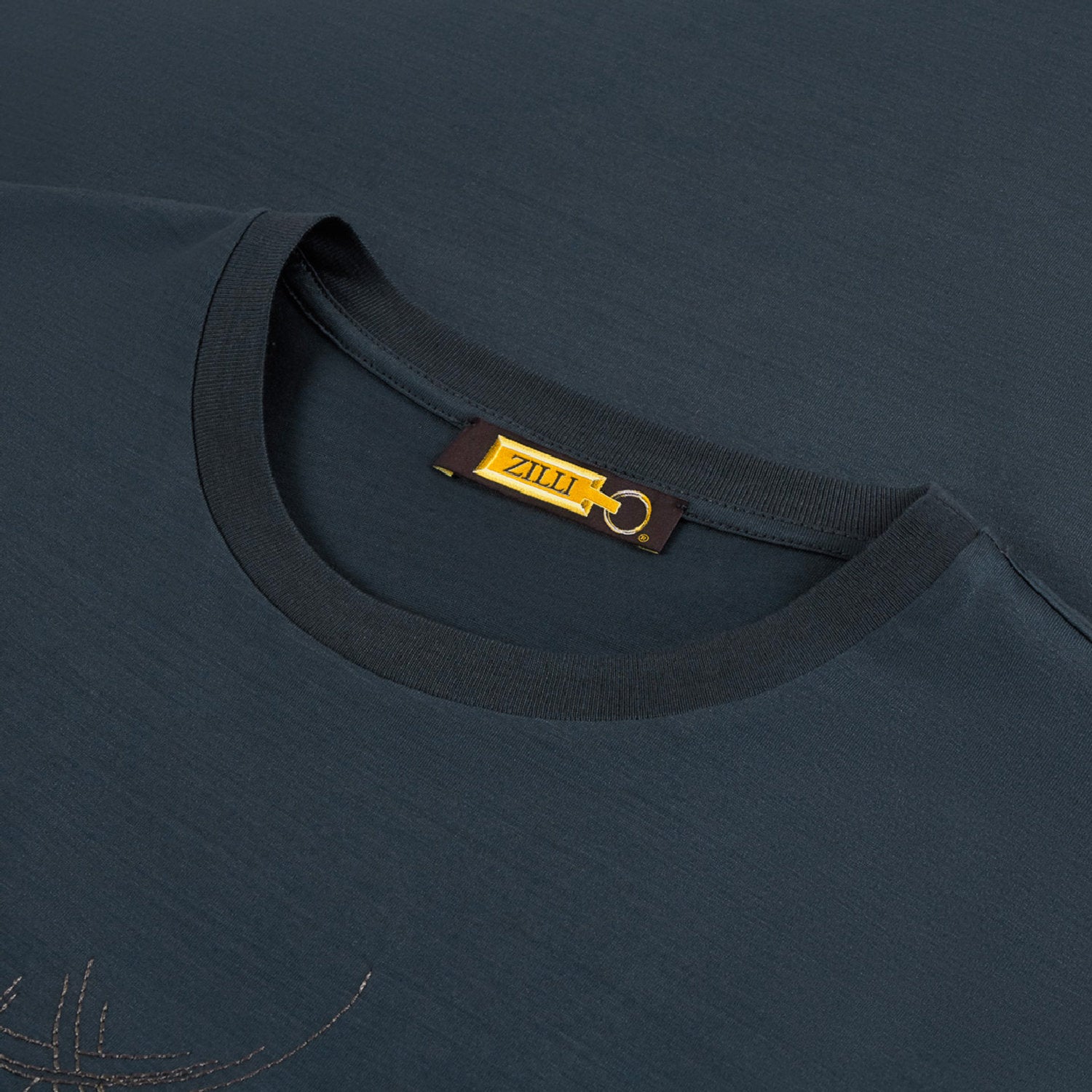 T-shirt à broderie - Bleu