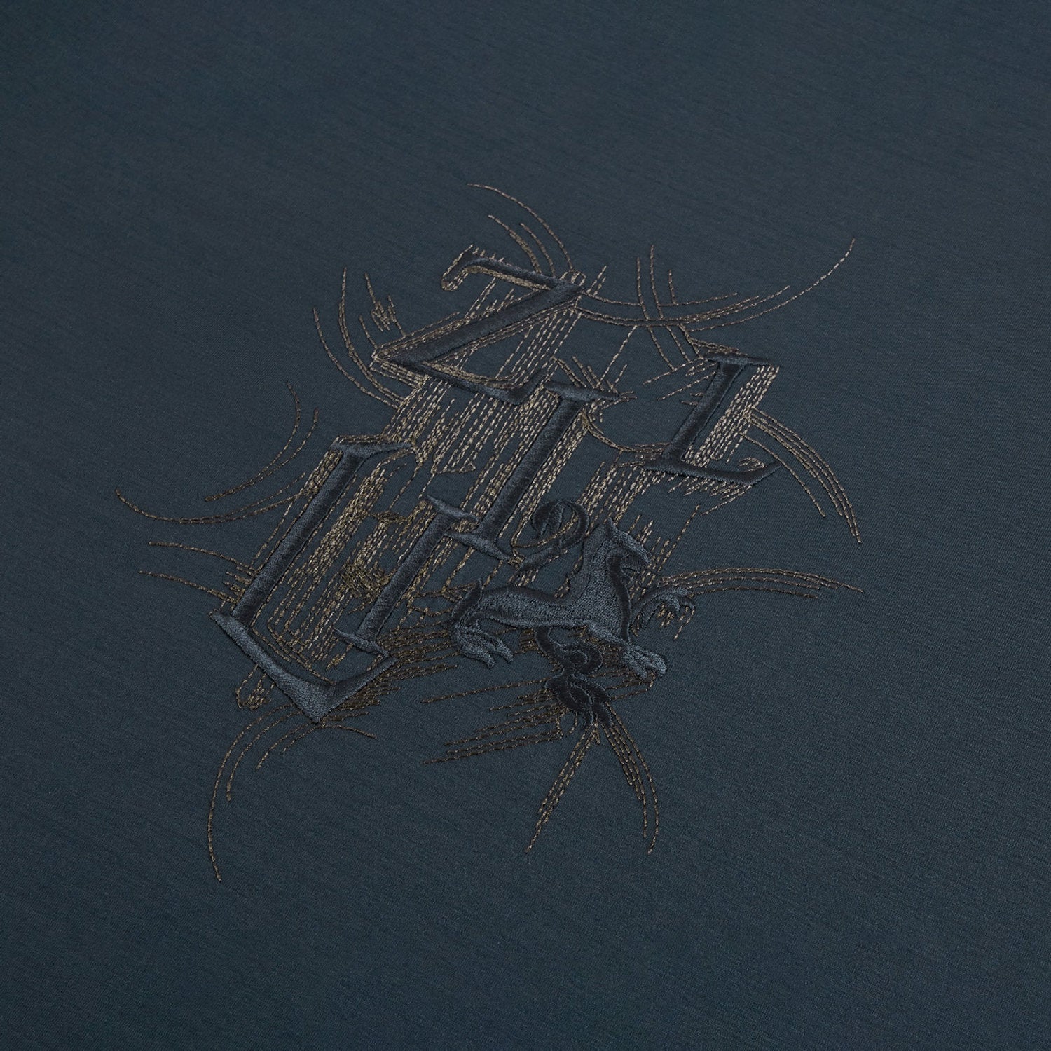 T-shirt à broderie - Bleu