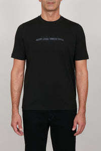 Round-neck T-shirt with embroidered motif - Black