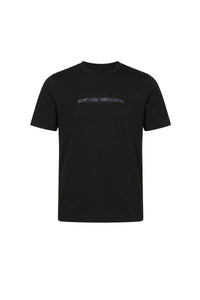 Round-neck T-shirt with embroidered motif - Black