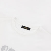 T-shirt avec motif graphique à strass - Blanc & Argenté