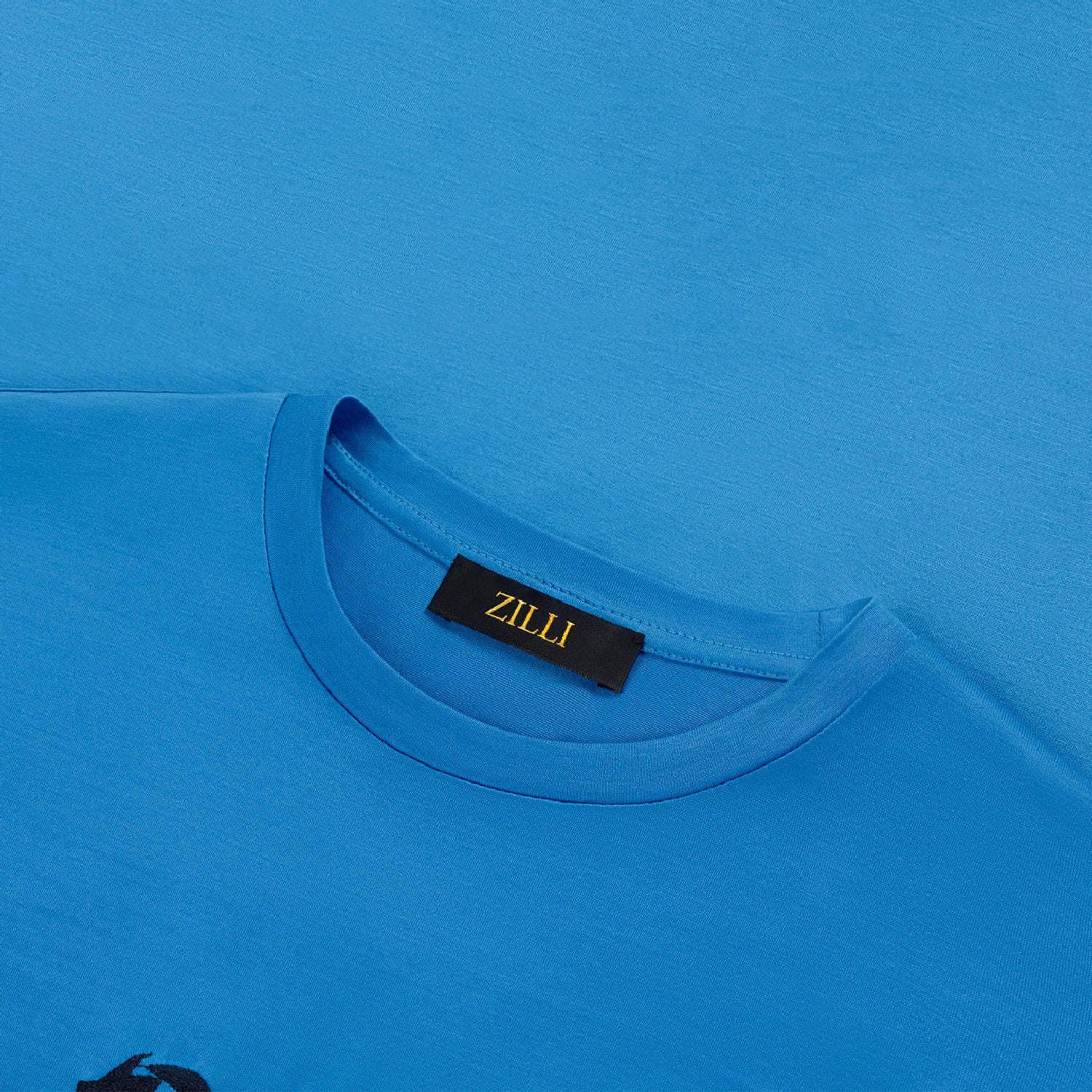 T-shirt à motif graphique texturé - Bleu & Noir