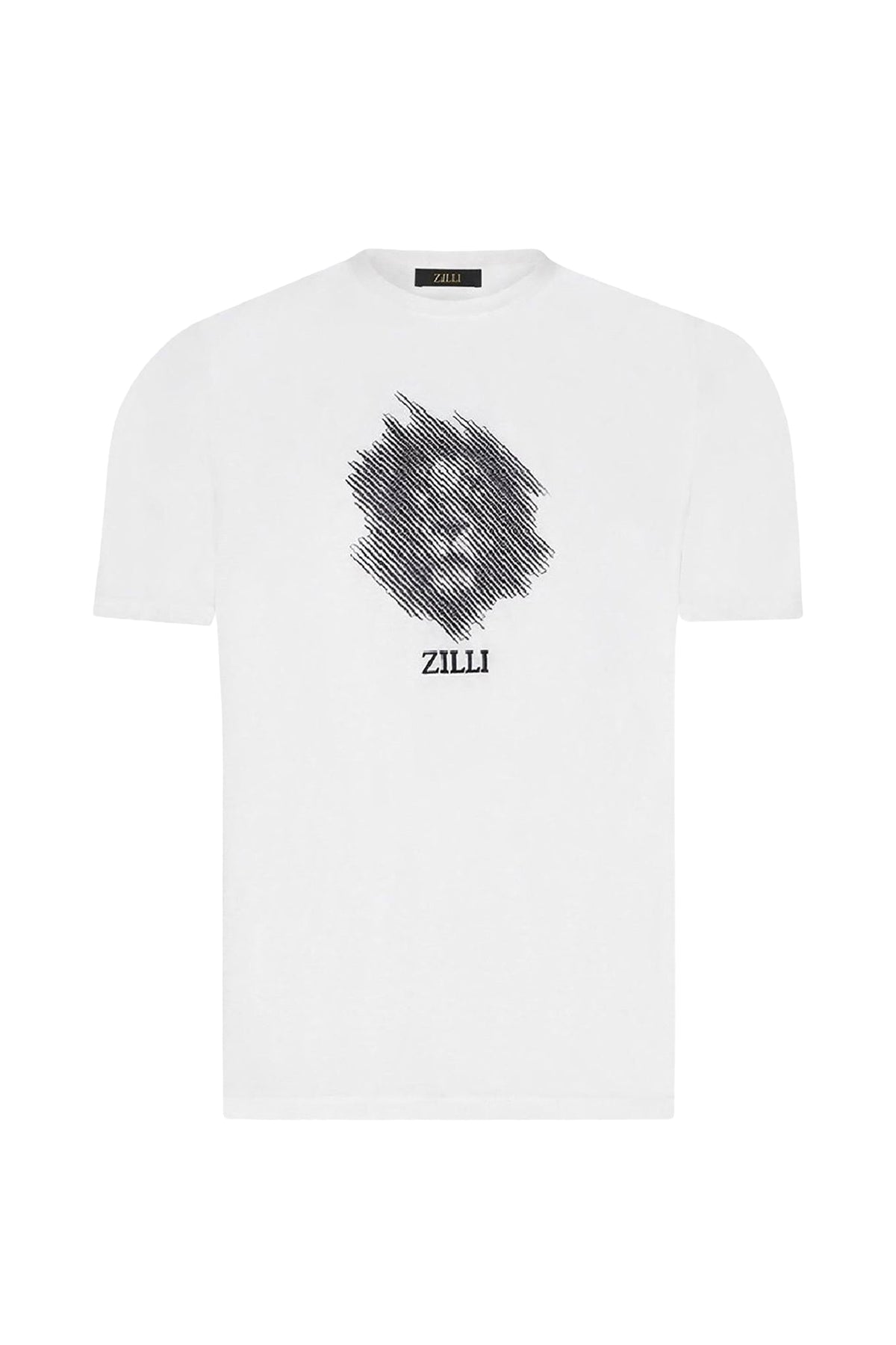 T-shirt à motif graphique brodé - Blanc