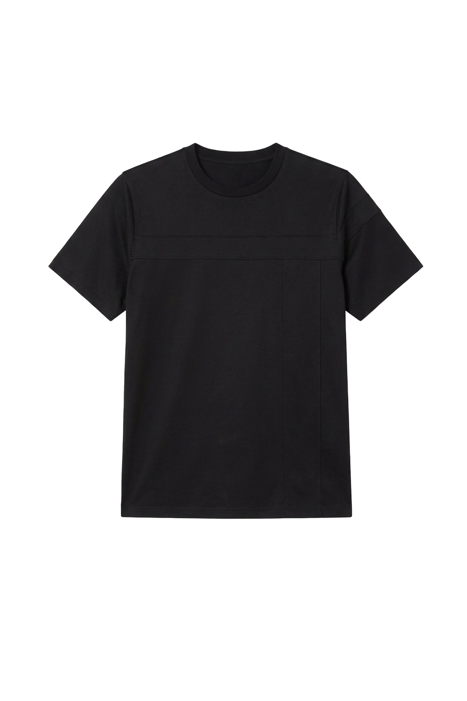 T-shirt à empiècements texturés - Noir