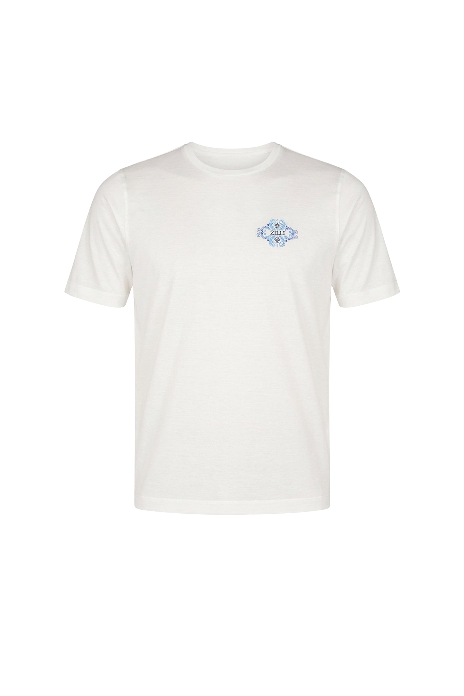 T-shirt à motif graphique ornemental - White