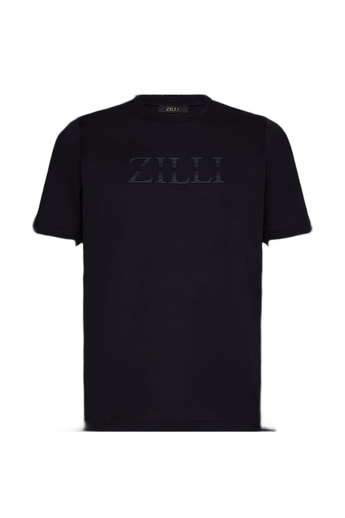 T-shirt à logo brodé avec motif - Black