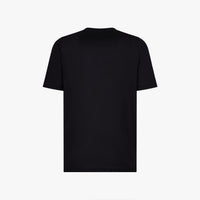T-shirt à logo brodé avec motif - Black