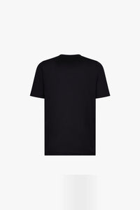 T-shirt with embroidered logo and design - Black