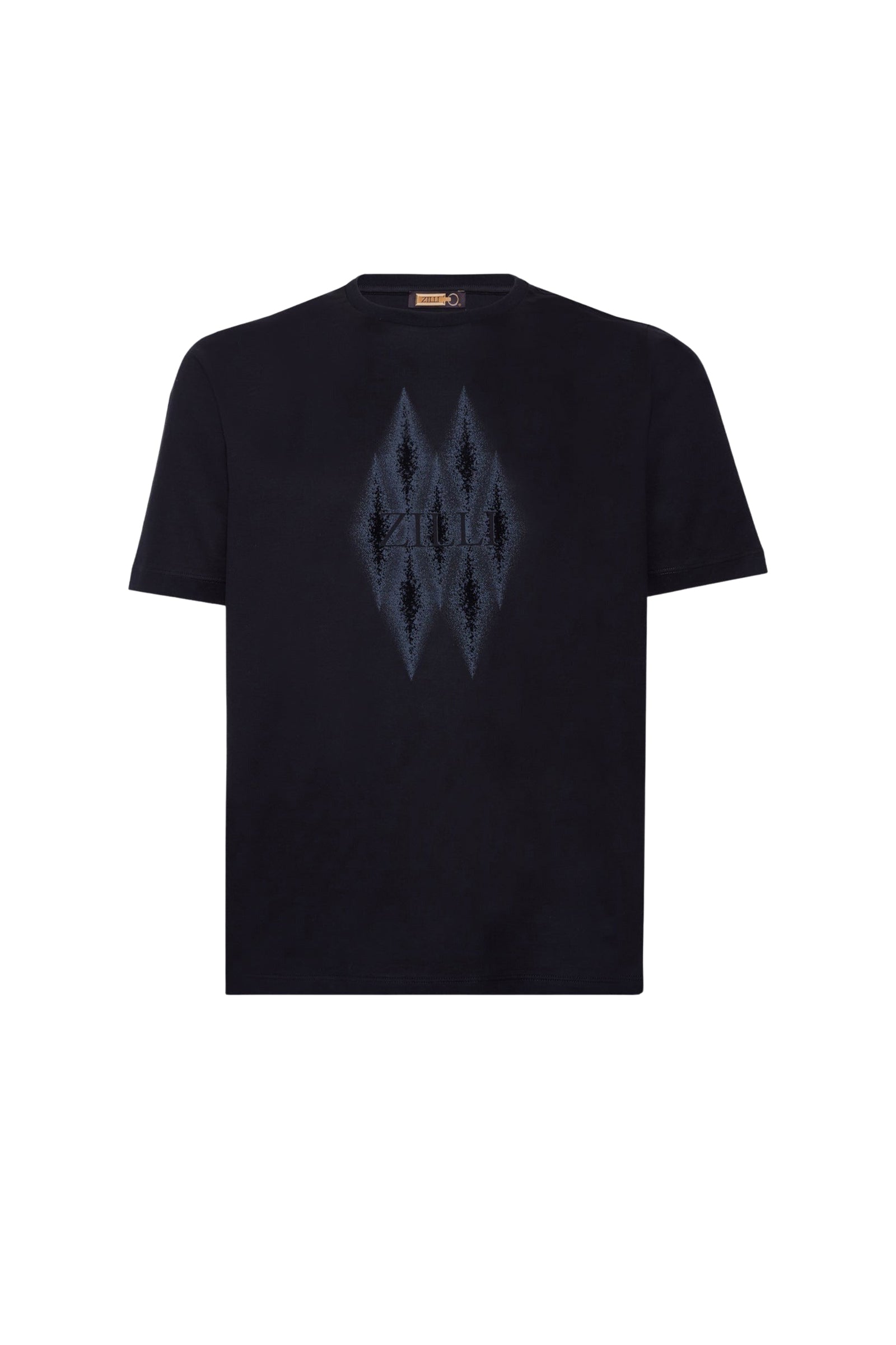 T-shirt avec motif graphique texturé dégradé - Noir