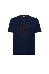 T-shirt à motif losange - Bleu & Marron