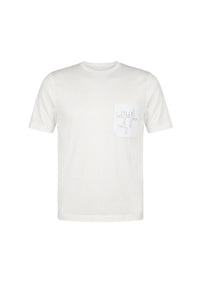 T-shirt à poche avec motif - Blanc