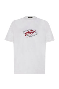 T-shirt à motif graphique brodé - Blanc