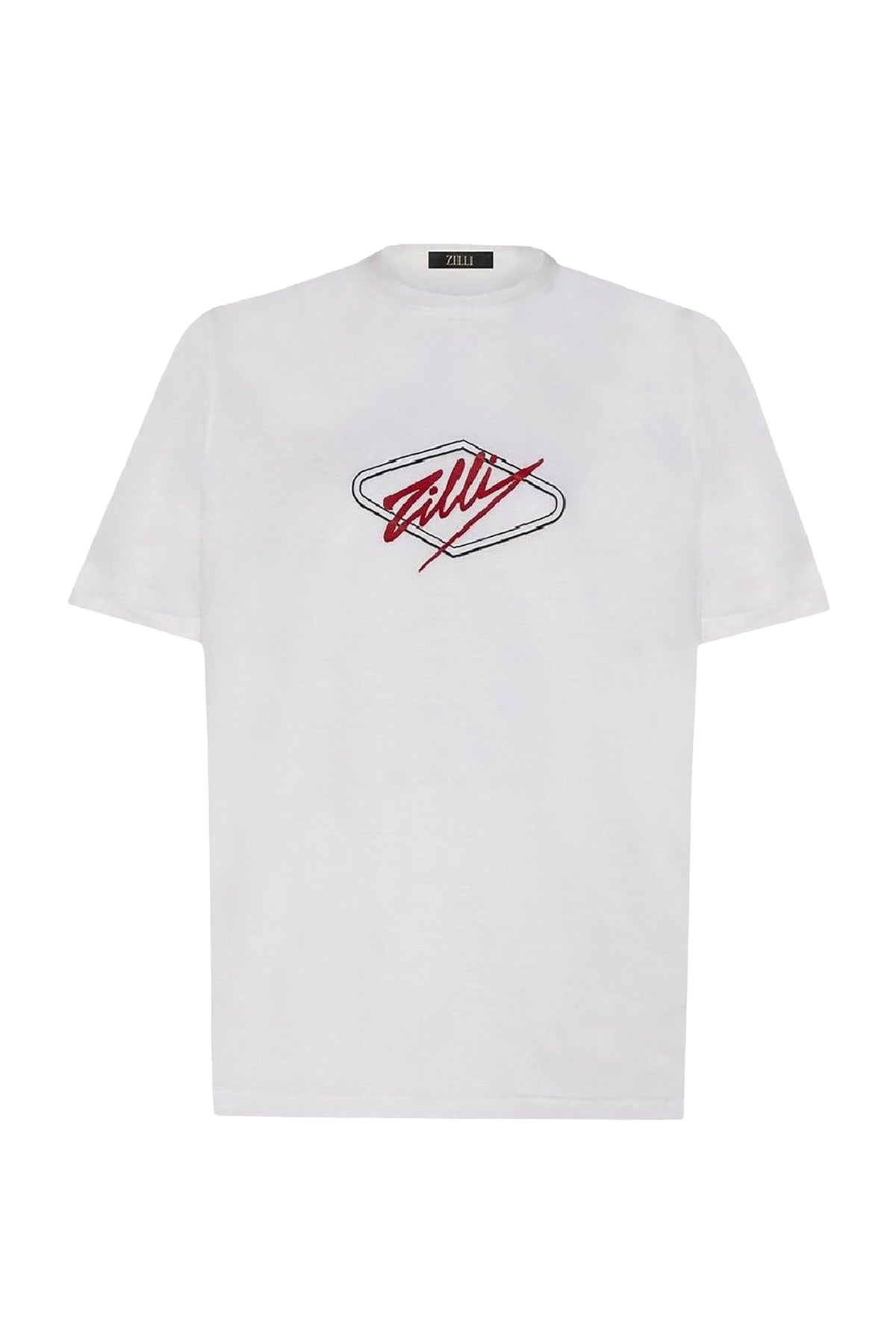 T-shirt à motif graphique brodé - Blanc