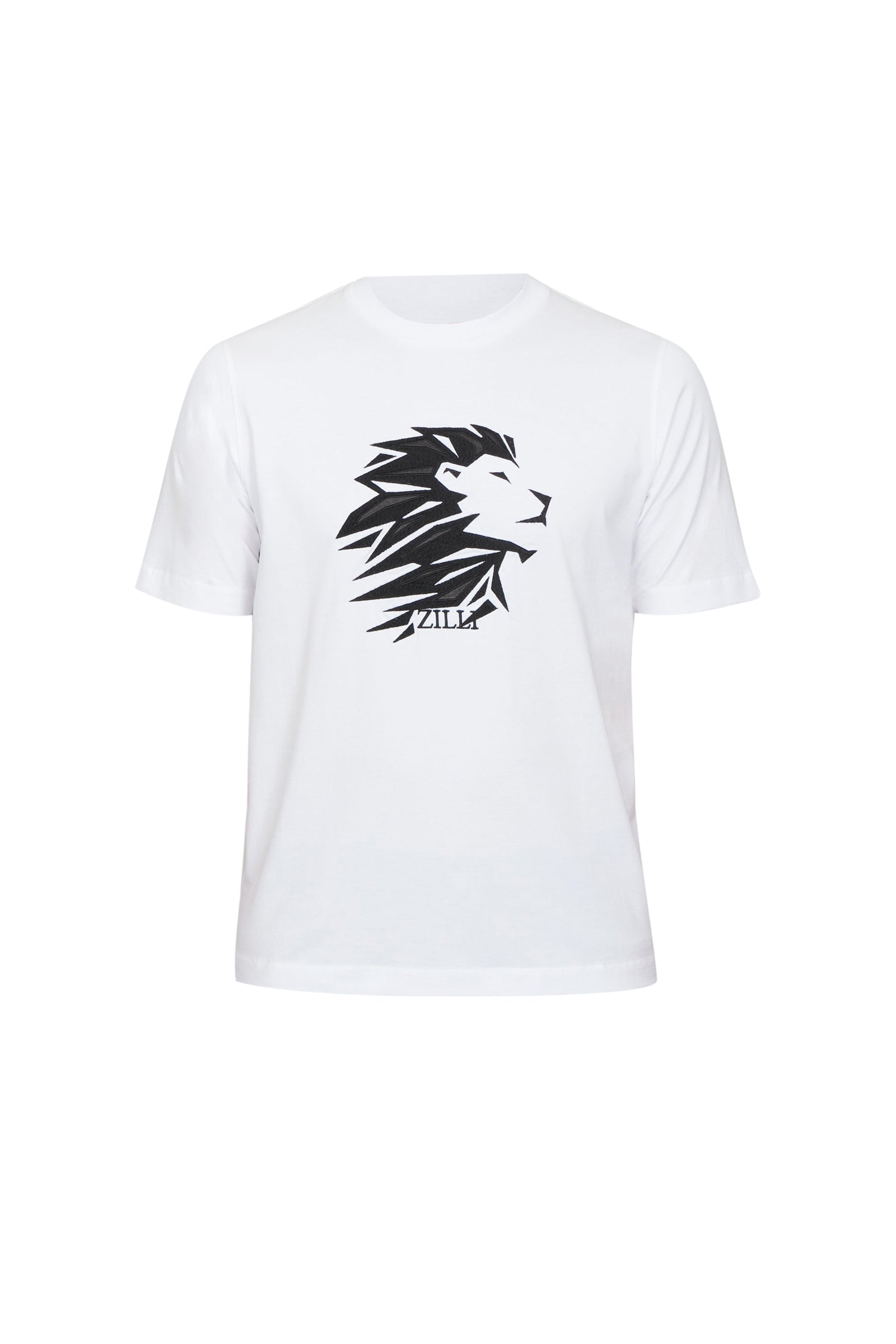 T-shirt à motif brodé - Blanc & Noir