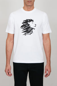 T-shirt à motif brodé - Blanc & Noir