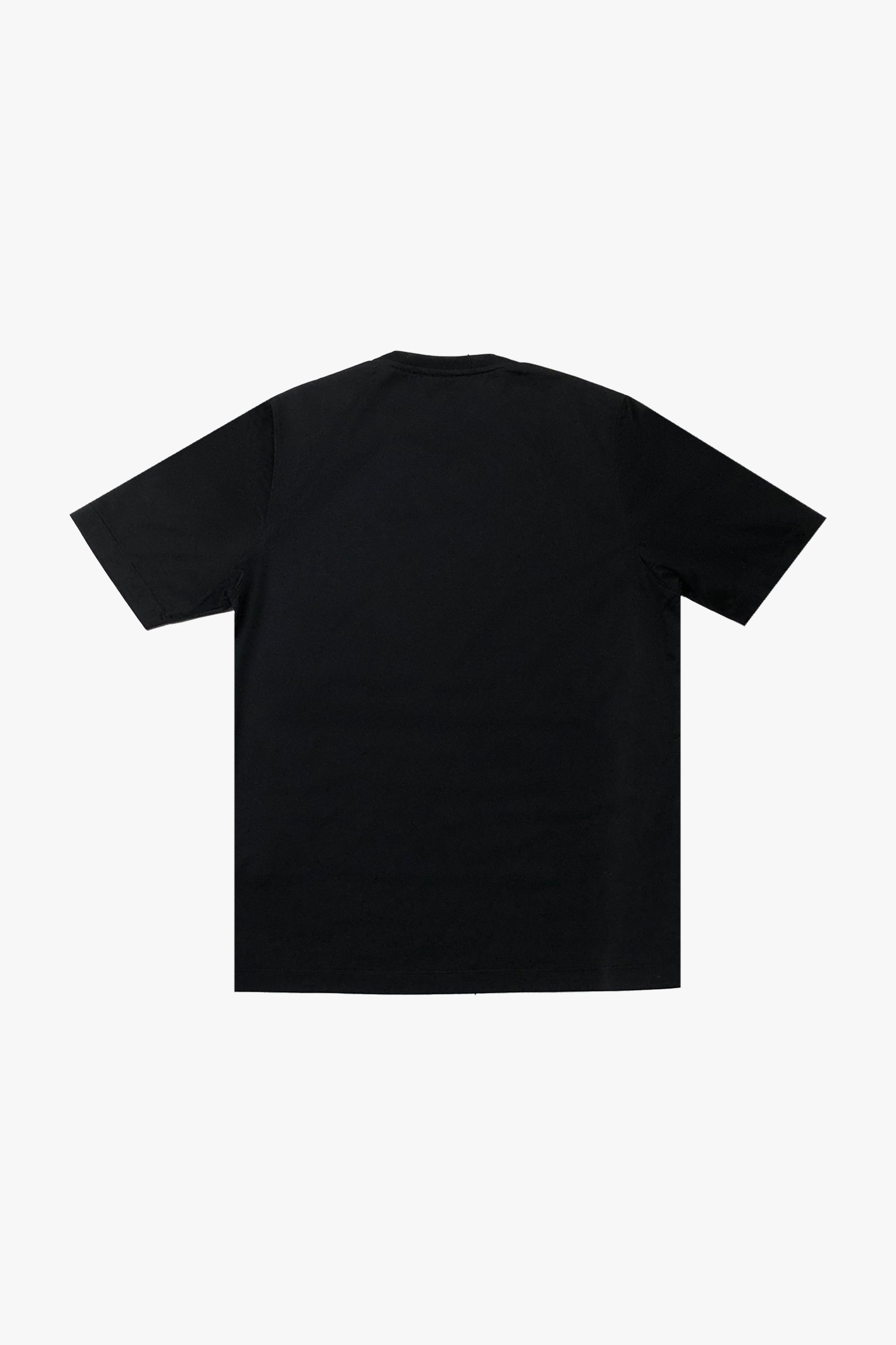 T-shirt à motif géométrique et détail - Noir