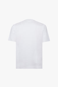 T-shirt à motif géométrique texturé - Blanc & Noir