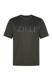 Round-neck, short-sleeved T-shirt - Deep Military