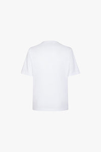 Round-neck, short-sleeved T-shirt - White