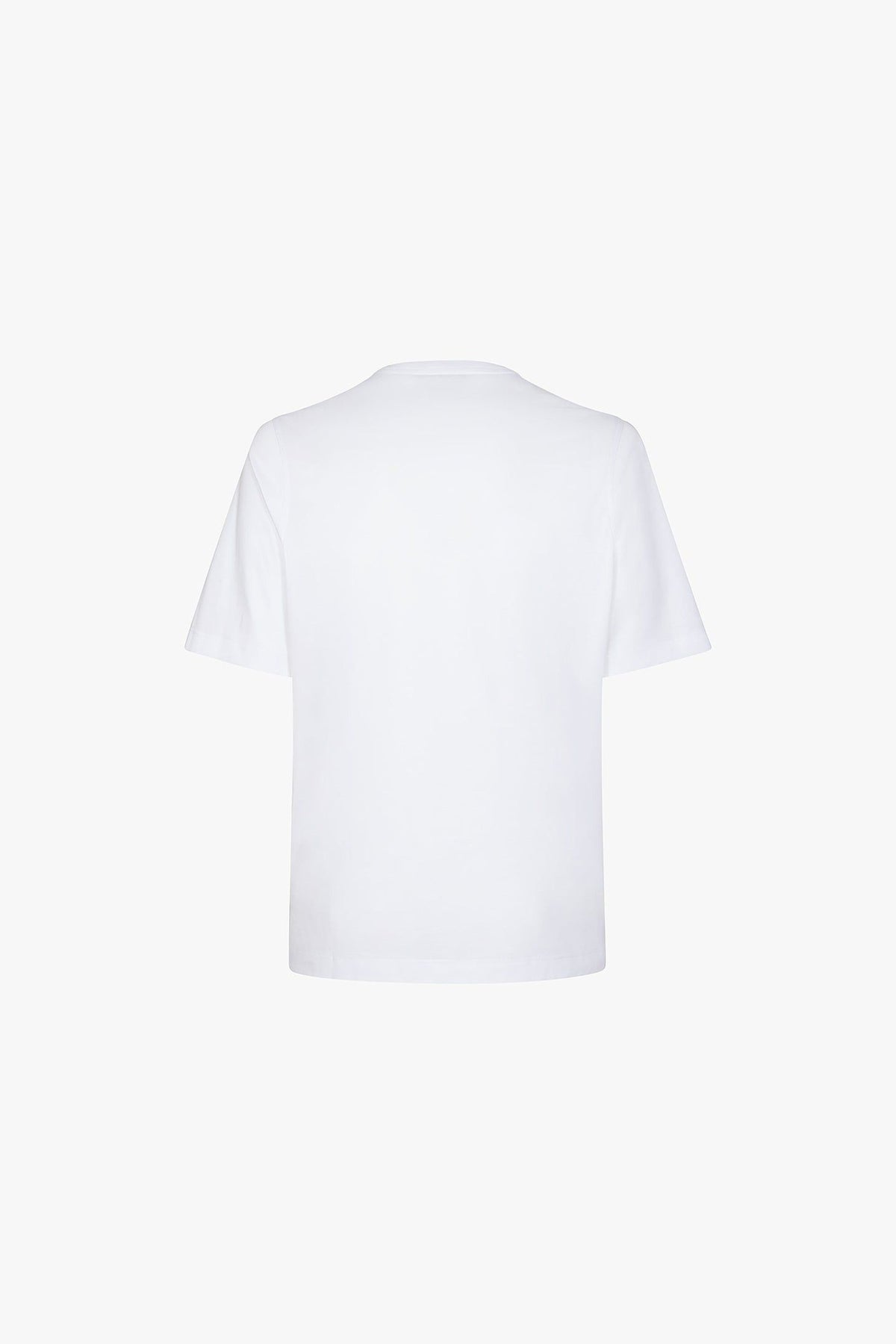 Round-neck, short-sleeved T-shirt - White
