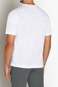 T-shirt à col rond et manches courtes - White