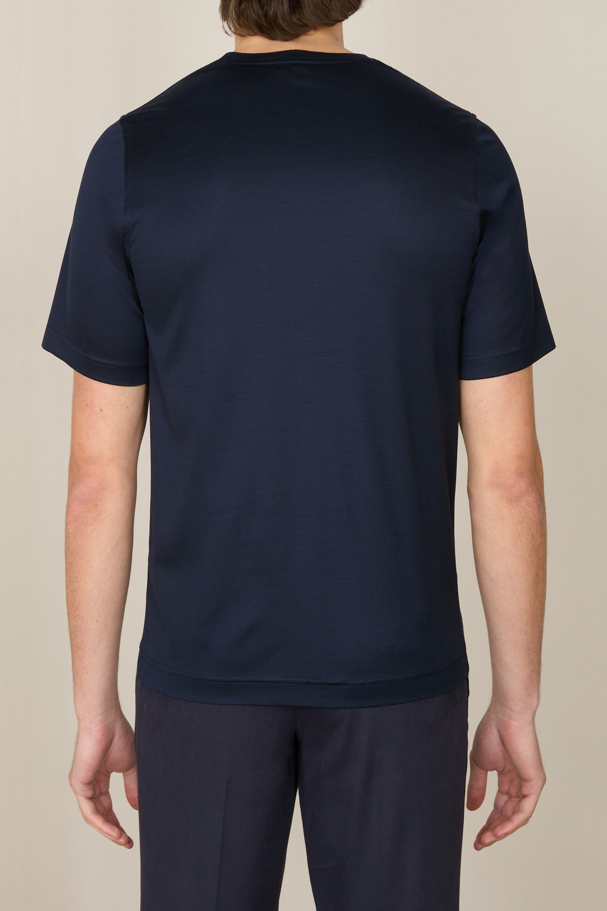 T-shirt à col rond et manches courtes - Dark Navy