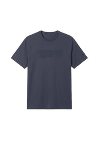 T-shirt à marquage ton sur ton - Bleu marine