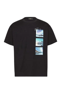 T-shirt with printed patches - Black