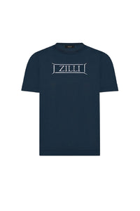 T-shirt à broderie - Bleu