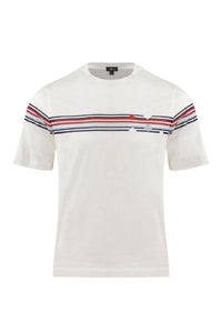 T-shirt à motif rayures graphiques - Blanc