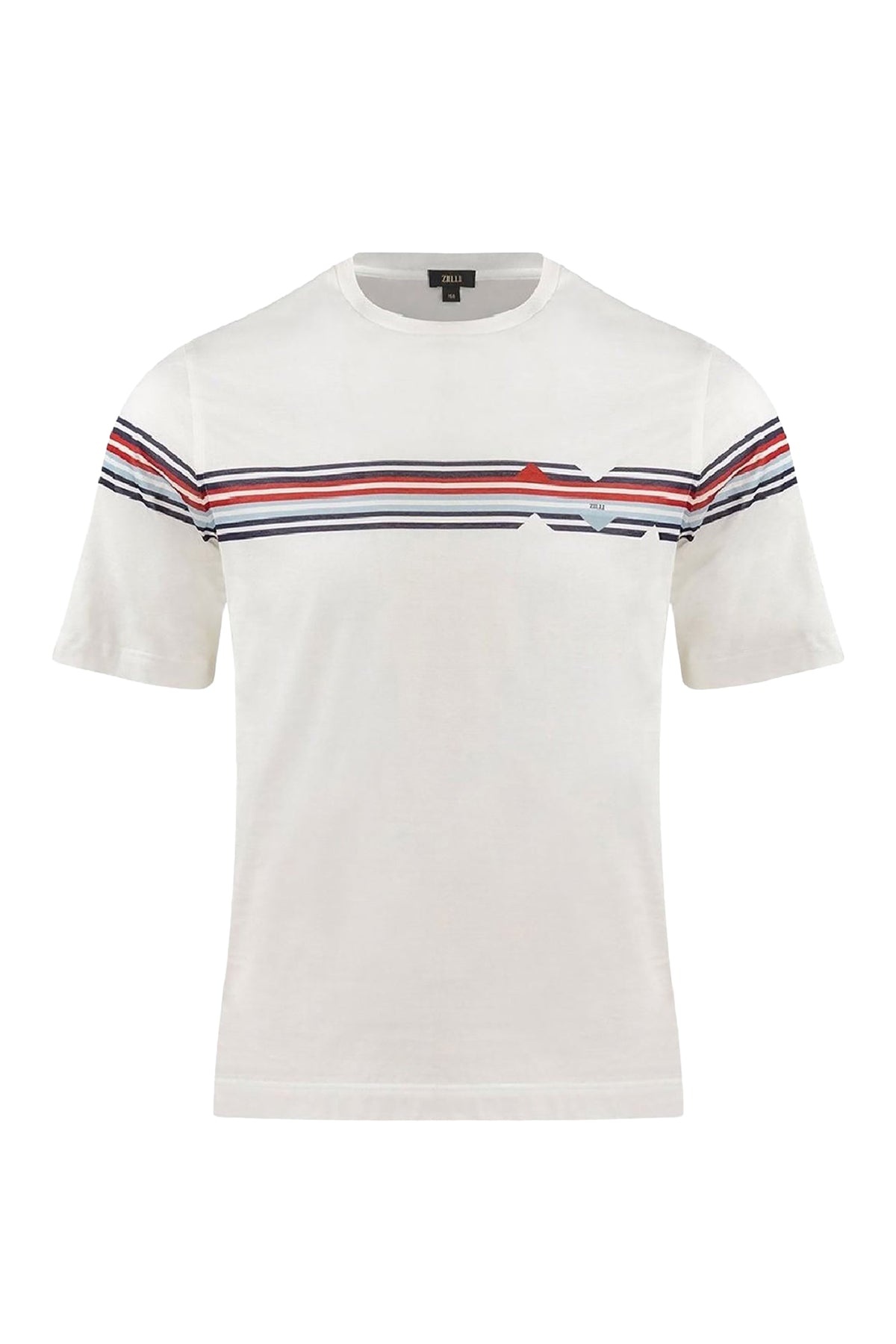T-shirt à motif rayures graphiques - Blanc