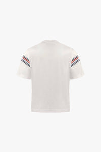 T-shirt à motif rayures graphiques - Blanc