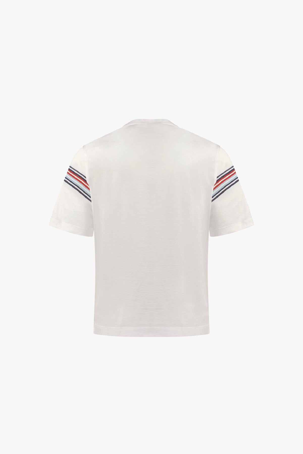 T-shirt à motif rayures graphiques - Blanc