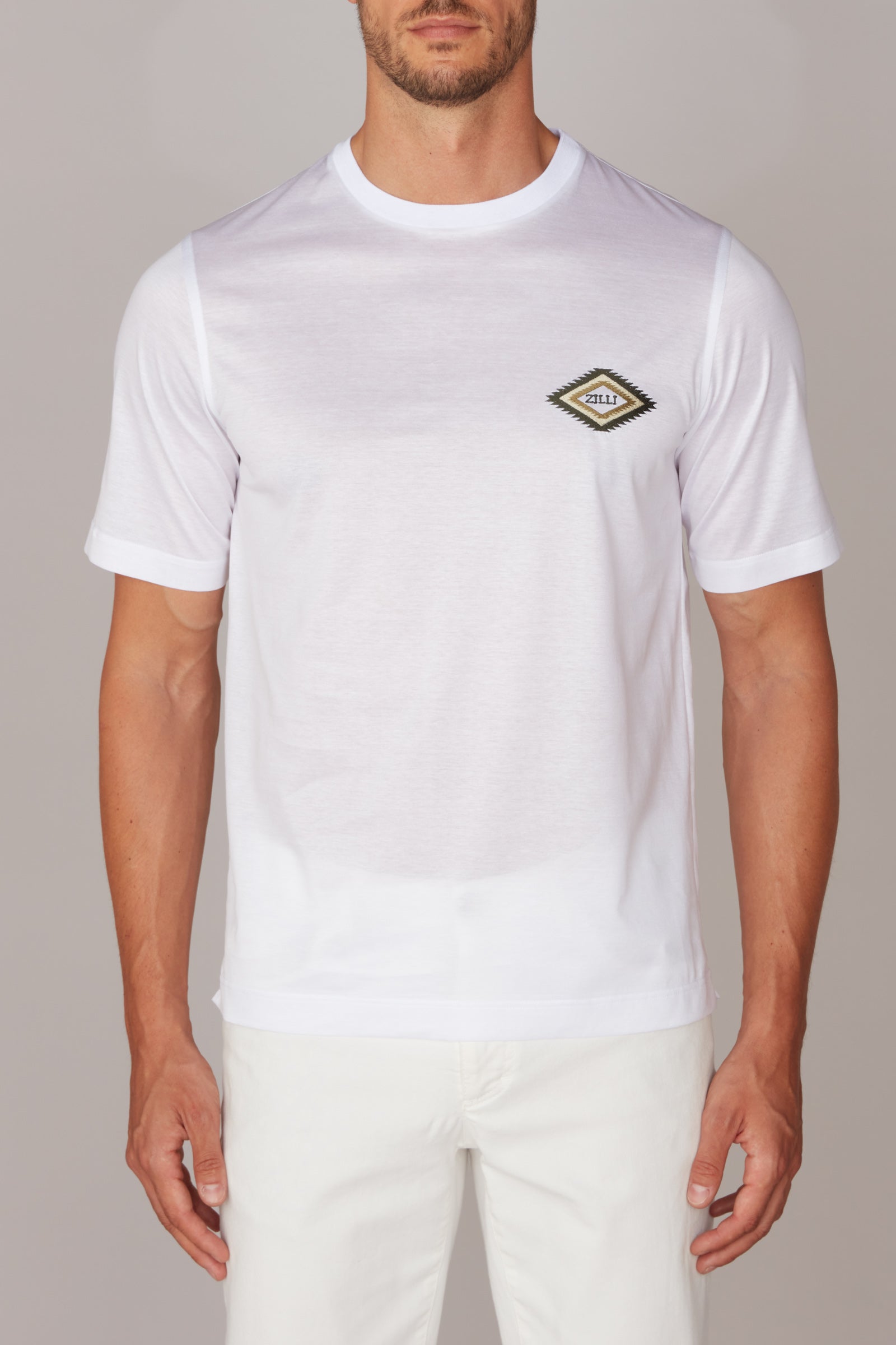T-shirt à écusson brodé - Blanc